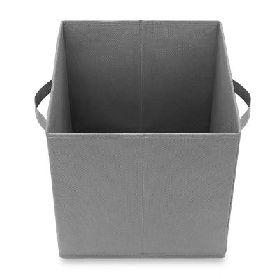 Casafield 12 Collapsible 11" Fabric Cubby Cube Storage Bin Baskets for Shelves - Gray Image 3