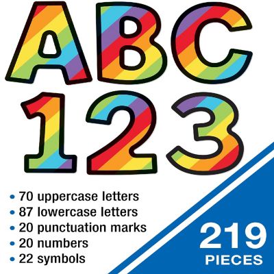 Celebrate Learning Rainbow Stripe Combo Pack Bulletin Board Letters Image 3