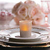 Champagne Glitter Glass Votive Candle Holders with Battery-Operated Tea Light Candles - 24 Pc. Image 2