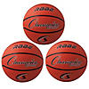 Champion Sports Junior Rubber Basketball, Orange, Pack of 3 Image 1