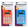 Charles Leonard Calculator, Hand Held, 8 Digit, Assorted Colors, Pack of 12, Carded Image 3