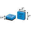 Charles Leonard Mini Whiteboard Eraser, Felt/Foam, 2"x2" "Learning is Fun", Blue/Black, 15 Per Pack, 3 Packs Image 3