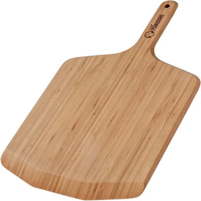 Chef Pomodoro 12-inch Bamboo Pizza Peel, Lightweight Wooden Pizza Paddle and Serving Board Image 1
