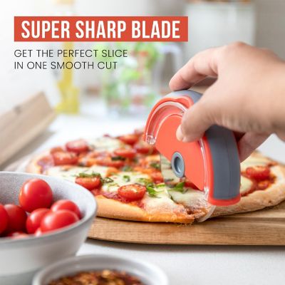 Chef Pomodoro Pizza Cutter Wheel with Protective Cover Blade Guard, 4-in(Orange) Image 2