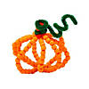Chenille Stem & Pony Bead Pumpkin Craft Kit - 12 Pc. Image 1