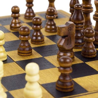 Chess Wooden Board Game Image 1