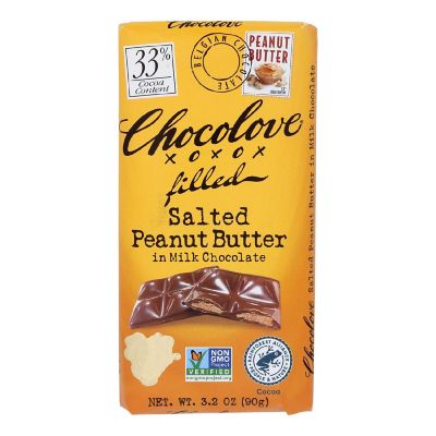Chocolove - Bar Salt Peanut Butter Fld Milk Chocolate - Case of 10-3.2 OZ Image 1
