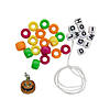 Christian Pumpkin Pony Bead Bracelet Craft Kit - Makes 12 Image 1