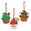 Christmas Cupcake Characters Ornament Craft Kit - Makes 12 Image 1