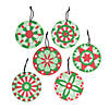 Christmas Mandala Sand Art Ornaments - 24 Pc. Image 1