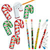Christmas Stationery Notepad & Pencil Handout Kit for 24 Image 1