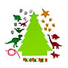 Christmas Tree with Dinosaur Shapes Craft Kit - Makes 12 Image 1