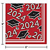 Class of 2024 Red Graduation Cocktail Napkins, 108 ct Image 1