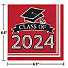 Class of 2024 Red Graduation Napkins, 108 ct Image 1