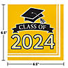 Class of 2024 Yellow Graduation Napkins, 108 ct Image 1