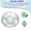Clear Big 6-Partition Round Disposable Plastic Trays (10 Trays) Image 2