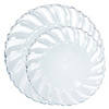 Clear Flair Plastic Dinnerware Value Set (144 Dinner Plates + 144 Salad Plates) Image 1