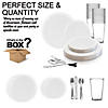 Clear Flat Round Disposable Plastic Dinnerware Value Set (20 Settings) Image 2