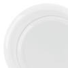 Clear Flat Round Disposable Plastic Dinnerware Value Set (40 Dinner Plates + 40 Salad Plates) Image 1