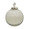 Clear Ribbed Ball Ornament (Set Of 12) 3"D, 4"D Glass Image 1