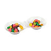 Clear Round 2-Hole Mini Plastic Candy Bowls (144 Bowls) Image 1
