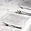 Clear Wave Plastic Dinnerware Value Set (120 Dinner Plates + 120 Salad Plates) Image 4