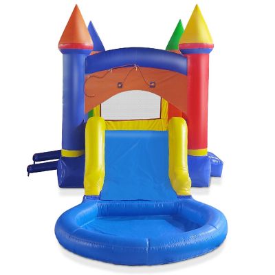 Cloud 9 Commercial Castle Bounce House for Kids w/ Splash Pool, Water Slide, and Blower Image 1