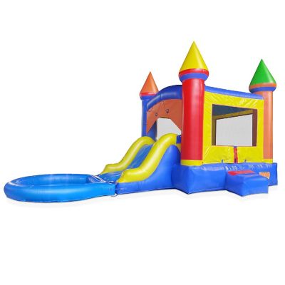 Cloud 9 Commercial Castle Bounce House for Kids w/ Splash Pool, Water Slide, and Blower Image 2