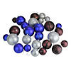 CMI 27ct Blue and Brown Shatterproof Matte Christmas Ball Ornaments 4" (100mm) Image 1