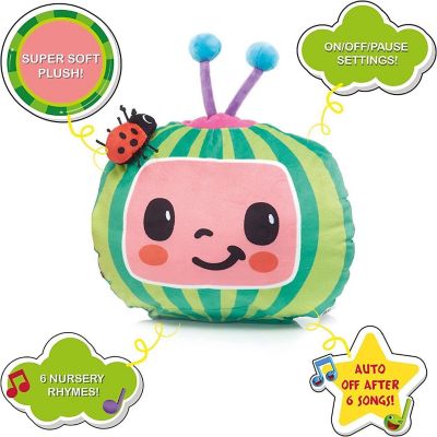 CoComelon Musical Sleep Soother Nursery Rhymes Plush Watermelon Toy WOW! Stuff Image 1