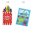 Color by Number Activity Books with Crayons Valentine Day Exchanges for 24 Image 1