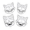 Color Your Own Cat Masks - 12 Pc. Image 1