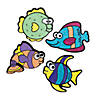 Color Your Own Fuzzy Fish Magnets - 12 Pc. Image 1