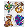 Color Your Own Fuzzy Mandala Animals Posters - 24 Pc. Image 1