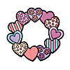 Color Your Own Fuzzy Valentine Wreaths - 12 Pc. Image 1