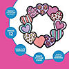 Color Your Own Fuzzy Valentine Wreaths - 12 Pc. Image 2