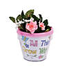 Color Your Own Growing in God&#8217;s Grace Flower Pots - 12 Pc. Image 1