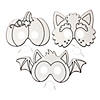 Color Your Own Halloween Character Masks - 12 Pc. Image 1