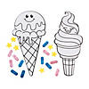 Color Your Own Ice Cream Cones Craft Kit - Makes 12 Image 1