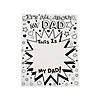 Color Your Own It&#8217;s All About My Dad Giant Father&#8217;s Day Cards - 12 Pc. Image 1