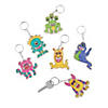 Color Your Own Monster Keychains - 12 Pc. Image 1