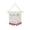 Color Your Own Purim Pom-Pom Banner Craft Kit - 12 Pc. Image 1