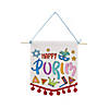 Color Your Own Purim Pom-Pom Banner Craft Kit - 12 Pc. Image 1