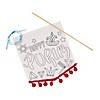 Color Your Own Purim Pom-Pom Banner Craft Kit - 12 Pc. Image 2