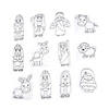 Color Your Own Stuffed Nativity Characters - 12 Pc. Image 1