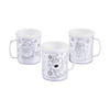 Color Your Own Winter BPA-Free Plastic Mugs - 12 Ct. Image 1