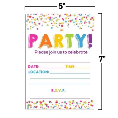 Confetti Party Invitations 40pc. by AmandaCreation Image 3