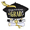 Congratulations Grad Mortarboard Hat & Diploma-Shaped 25" Mylar Balloon Image 1