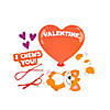 Corgi on Valentine Heart Balloon Sign Craft Kit - Makes 12 Image 1