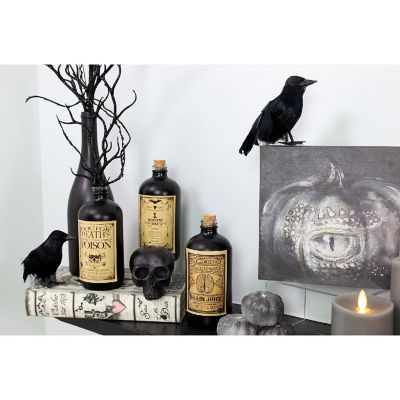 Cornucopia 4in Black Crows (6 Pack); Imitation Artificial Birds/Ravens for Halloween Decorations, Haunted House & Fall Seasonal Displays Image 2
